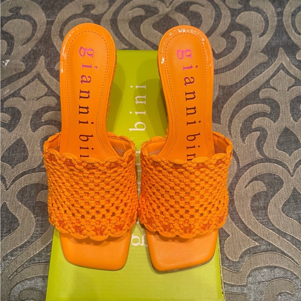 Gianni Bini Women's Orange Woven Sandals